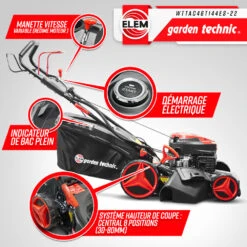 Tondeuse Thermique Autotractée 144.3cc - 46cm Avec Démarrage électrique -mulchin -Cactus Jardin Soldes Magasin 63c13674a626f1.70735366