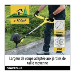 Coupe-bordure électrique Powerplus Powxg30033 - 500 W, 320 Mm ø, Jardinage Outillage, Coupe-herbe & Coupe-bordures Pour Votre -Cactus Jardin Soldes Magasin 644acde50af2c9.20548010