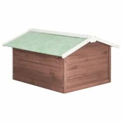 VIDAXL Garage De Tondeuse à Gazon 72x87x50 Cm Moka Et Blanc Sapin -Cactus Jardin Soldes Magasin 6480d3499a7899.22863046