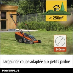 Tondeuse A Gazon A Batterie 20v 34 Cm De Coupe Powdpglws1 - Batterie 4ah Et Chargeur Inclus - Moteur Brushless -Cactus Jardin Soldes Magasin 648317fa842f86.76598516