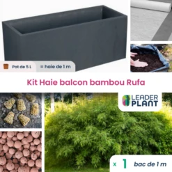 Kit Brise-vue Balcon Bambou Rufa 5 L -Cactus Jardin Soldes Magasin 6495d343073480.30118771